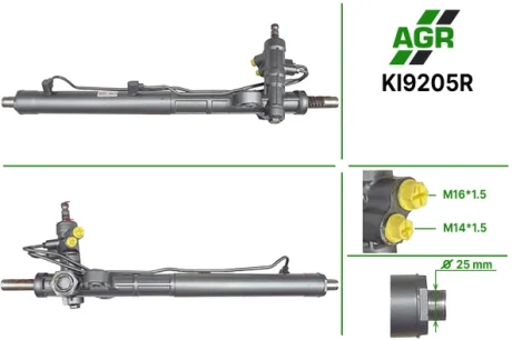 Рульова рейка з ГПК, відновлена, KIA Rio 2005- AGR AUTOAGREGAT KI9205R