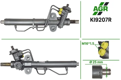 Рульова рейка з ГПК, відновлена, KIA CARENS II (FJ) 02-06 AGR AUTOAGREGAT KI9207R