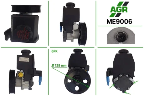 Насос ГПК з механічним приводом, новий, MERCEDES C W 202 1993-2000,MERCEDES C W 203 2000-2007,MERCED AGR AUTOAGREGAT ME9006