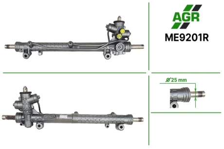Рульова рейка з ГПК, відновлена, MERCEDES A W 168 97-04 AGR AUTOAGREGAT ME9201R