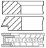 Комплект поршневых колец GOETZE ENGINE 0844690000 (фото 1)