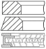 Комплект поршневых колец GOETZE ENGINE 0830680000 (фото 1)