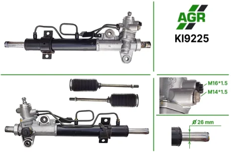 Рульова рейка з ГПК, нова, HYUNDAI COUPE (GK) 01-09,ELANTRA (XD) 00-06,ELANTRA седан (XD) 00-06 AGR AUTOAGREGAT KI9225