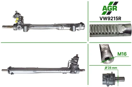 Рульова рейка з ГПК, відновлена, AUDI Q7 (4L) 06-;PORSCHE CAYENNE (955) 02-;VW TOUAREG 02-10 AGR AUTOAGREGAT VW9215R