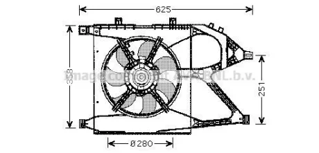 Вентилятор, охлаждение двигателя QUALITY COOLING AVA OL7517