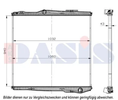 Радіатор двигуна ((en) with frame) SCANIA P I, R I, R II, T DC11.08-DT16.08 03.04- AKS DASIS 270015N