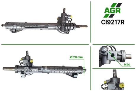 Рульова рейка з ГПК, відновлена, CITROEN Evasion 1994-2002,PEUGEOT 806 1995-2002,PEUGEOT Expert 1 AGR AUTOAGREGAT CI9217R