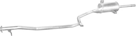 Глушник Hyundai Pony 89-94/Hyundai Exce 89-94 1.3/1.5 SDN алюмінізована сталь POLMO POLMOSTROW 10.012