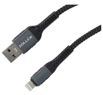 Кабель для заряджання моб. телеф. USB 1м. 3A (Iphone, Lightning) ZOLLEX 4206348