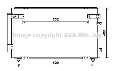 Конденсатор кондиціонера (з осушувачем) LEXUS GS 3.0/4.0/4.3 08.97-12.04 QUALITY COOLING AVA TOA5621D