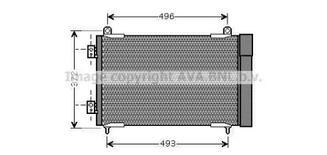 Конденсатор кондиціонера (з осушувачем) PEUGEOT 206 1.6D 05.04- QUALITY COOLING AVA PEA5258D