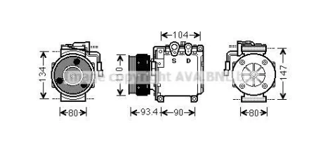 Компресор кондиціонера QUALITY COOLING AVA MTAK212