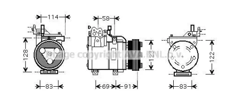Компресор кондиціонера QUALITY COOLING AVA HYK196