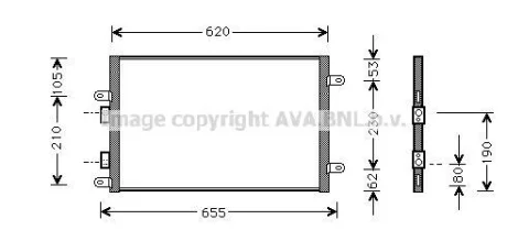 Радіатор кондиціонера QUALITY COOLING AVA AL5077