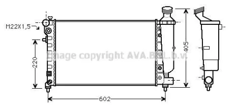 Радіатор, охолодження двигуна QUALITY COOLING AVA PEA2216