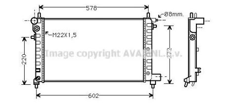 Радіатор, охолодження двигуна QUALITY COOLING AVA PE2149