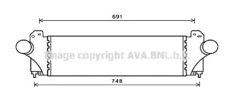 Інтеркулер IVECO DAILY IV, DAILY V, DAILY VI F1CE0441A-F1CGL411C 09.09- QUALITY COOLING AVA IV4129