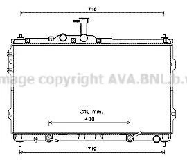 Радіатор двигуна (товщина: 16мм) HYUNDAI H-1 CARGO, H-1 TRAVEL D4CB 02.08- QUALITY COOLING AVA HYA2402