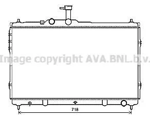 Радіатор двигуна (товщина: 16мм) HYUNDAI H-1 CARGO, H-1 TRAVEL D4CB 02.08- QUALITY COOLING AVA HY2392