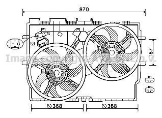 Вентилятор, охлаждение двигателя QUALITY COOLING AVA FT7585