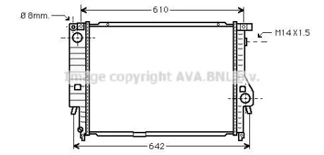 Радіатор, охолодження двигуна QUALITY COOLING AVA BW2144