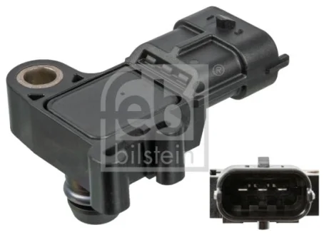 Датчик тиску у впускному колекторі (3 pin) CHEVROLET AVEO, CAMARO, CORVETTE, CRUZE, ORLANDO, TRAX, OPEL ADAM, ASTRA J, ASTRA J GTC, CASCADA, CORSA D, CORSA E, INSIGNIA A, MERIVA B 1.4-6.2 09.08- FEBI 106732