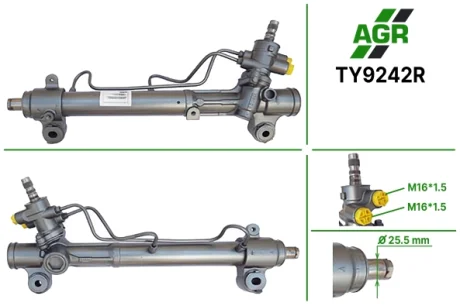Рульова рейка з ГПК, відновлена, TOYOTA Rav-4 2000-2005 USA AGR AUTOAGREGAT TY9242R