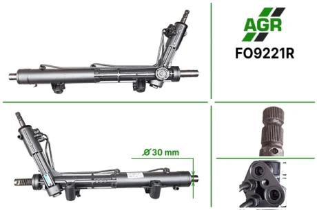Рульова рейка з ГПК, відновлена, FORD Transit 1985-1991,FORD Transit 1992-2000 AGR AUTOAGREGAT FO9221R
