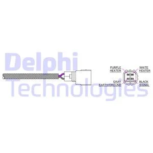 Лямбда-зонд (209мм) LEXUS GX, LX, TOYOTA FJ CRUISER, LAND CRUISER 200, LAND CRUISER PRADO 4.0-5.7 12.02- DELPHI ES2032512B1