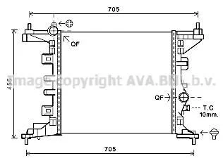 OPEL Радіатор системи охолодження двигуна MERIVA B 1.4 10-, NISSAN NV400 dCi 170 15-, VAUXHALL AVA OL2568