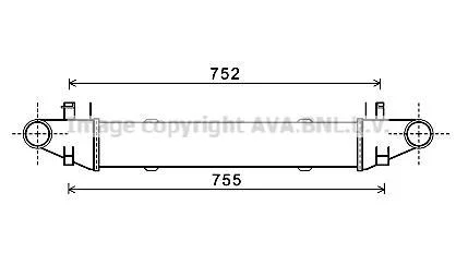 DB Інтеркулер W204 C180/200CDI 07- AVA MSA4557