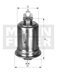Фільтр паливний -FILTER -FILTER MANN WK 614/31
