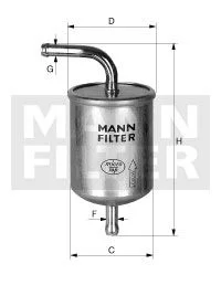 Фільтр паливний -FILTER -FILTER MANN WK 614/1