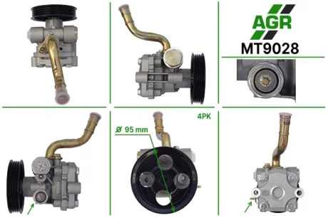 Насос ГПК з механічним приводом, новий, MITSUBISHI Montero 1999-2009,MITSUBISHI Pajero Sport 1998-20 AGR AUTOAGREGAT MT9028