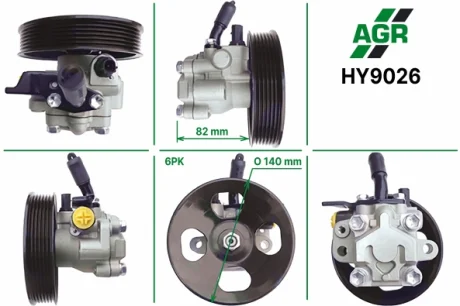 Насос ГПК з механічним приводом, новий, HYUNDAI Santa Fe 2006-2010 AGR AUTOAGREGAT HY9026
