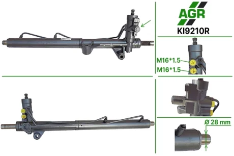 Рульова рейка з ГПК, відновлена, KIA SORENTO 2002-2009 AGR AUTOAGREGAT KI9210R