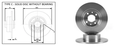 Диск гальмівний задній (кратно 2) Fiat Bravo II (198_) (06-16) (шт.) APPLUS APLUS 61431AP
