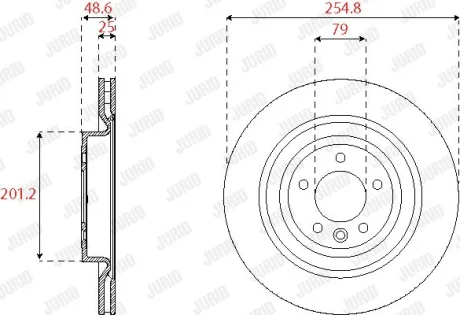 - Гальмівний диск /BENDIX JURID 563250JC-1