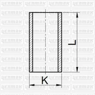 Гильза цилиндра (размер отв. 91.1 / STD) (L-300/H100) дизель YENMAK 51-65661-000