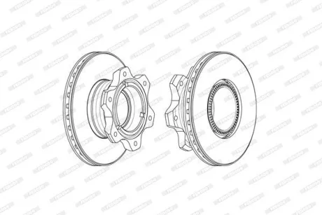 Диск гальмівний (задній) MB Sprinter 616CDI 01- (304х30) FERODO FCR300A