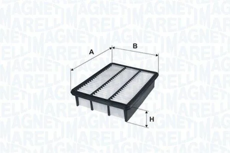 Фільтр повітряний (фільтруючий елемент) CITROEN C4 AIRCROSS, C-CROSSER, C-CROSSER ENTERPRISE, MITSUBISHI ASX, LANCER VIII, OUTLANDER II, PEUGEOT 4007, 4008 1.5-3.0 11.06- MAGNETI MARELLI 153071760458