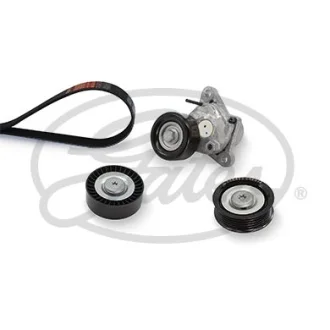 Комплект поликлинових ременів (з роликами) (2 ролика) HYUNDAI ACCENT III, ACCENT IV, ELANTRA V, GETZ, I10 I, I20 ACTIVE, I20 I, I20 II, I30, KIA CEED, PRO CEED, RIO II, RIO III 1.1D-1.6D 03.05- GATES K055PK1645