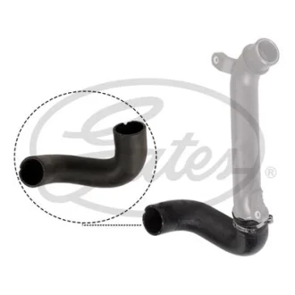 Шланг інтеркулера Прав (Нижн/передн, діаметр 42,5/43,5мм, довжина 280мм, чорний) CITROEN NEMO, NEMO/MINIVAN, PEUGEOT BIPPER, BIPPER TEPEE 1.4D 02.08- GATES 090112 (фото 1)