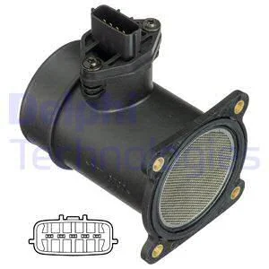Витратомір повітря (5 pin, модуль) BMW 5 (E60), NISSAN ALMERA II, ALMERA TINO, PRIMERA 1.5-3.0D 06.96-03.10 DELPHI AF1037312B1