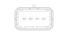 Витратомір повітря (4 pin, модуль) CITROEN C4, C4 GRAND PICASSO I, C4 I, C4 II, C4 PICASSO I, C5 III, C6, DS4, JAGUAR S-TYPE II, XF I, XF SPORTBRAKE, XJ, LAND ROVER DISCOVERY IV 2.0D-3.6D 10.03- NGK 90069 (фото 2)