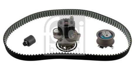 Комплект ГРМ (ремінь + ролик) AUDI A2, A3, FORD GALAXY I, SEAT ALHAMBRA, ALTEA, ALTEA XL, AROSA, CORDOBA, IBIZA III, IBIZA IV, IBIZA IV SC, LEON, TOLEDO III 1.4D/1.9D/2.0D 01.99-12.10 FEBI 40618 (фото 1)