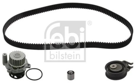 Комплект ГРМ (ремінь + ролик) AUDI A3, TT, SEAT ALHAMBRA, CORDOBA, LEON, TOLEDO II, VW BORA, BORA I, GOLF IV, NEW BEETLE, PASSAT B5, SHARAN 1.8 09.96-09.10 FEBI 45115 (фото 1)