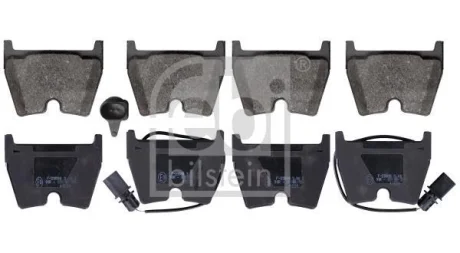 Комплект гальмівних колодок передн, AUDI A4 B7, A5, A6 C5, R8 SPYDER, LAMBORGHINI GALLARDO, VW PHAETON 3.0D-6.0 04.02- FEBI 116044