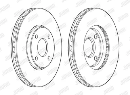 Диск гальмівний передн Лів/Прав FORD ECOSPORT, TOYOTA FJ CRUISER 1.0-4.0 01.10- JURID 563132JC