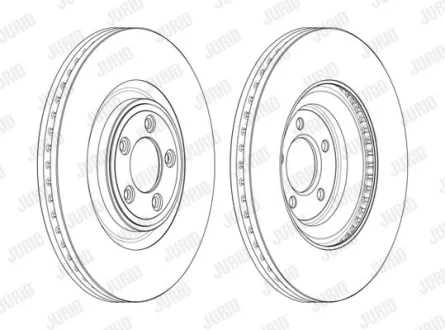 Диск гальмівний передн Лів/Прав JAGUAR F-TYPE, S-TYPE II, XF I, XF SPORTBRAKE, XJ, XK II 2.0-5.0 04.02- JURID 562692JC1
